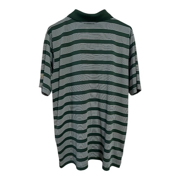 Knights Apparel USF Bulls Polo Shirt Green White Striped Men’s Size L - Picture 4 of 7